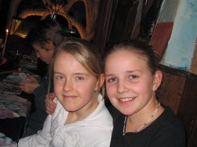 Pizzaessen der Klasse 5a