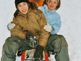 Die Klasse 5a am Fachtag 2003 im Wintersportgebiet