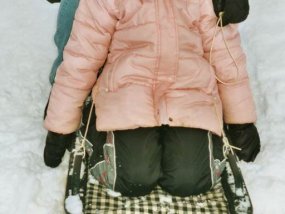 Die Klasse 5a am Fachtag 2003 im Wintersportgebiet