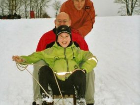 Die Klasse 5a am Fachtag 2003 im Wintersportgebiet