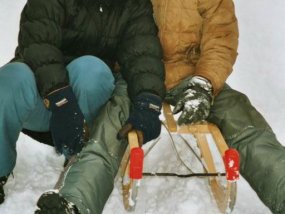 Die Klasse 5a am Fachtag 2003 im Wintersportgebiet
