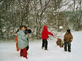 Die Klasse 5a am Fachtag 2003 im Wintersportgebiet