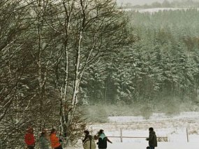 Die Klasse 5a am Fachtag 2003 im Wintersportgebiet