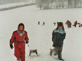 Die Klasse 5a am Fachtag 2003 im Wintersportgebiet