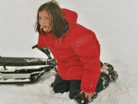 Die Klasse 5a am Fachtag 2003 im Wintersportgebiet