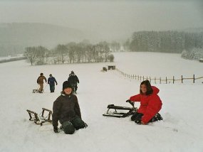 Die Klasse 5a am Fachtag 2003 im Wintersportgebiet