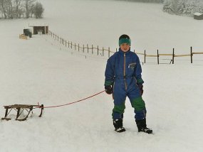 Die Klasse 5a am Fachtag 2003 im Wintersportgebiet