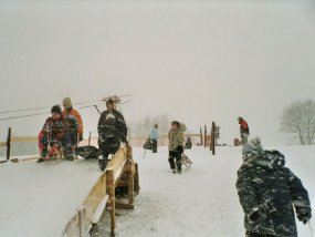 Die Klasse 5a am Fachtag 2003 im Wintersportgebiet