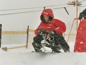 Die Klasse 5a am Fachtag 2003 im Wintersportgebiet