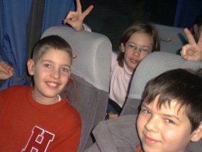 Die Klasse 5a am Fachtag 2003 im Wintersportgebiet