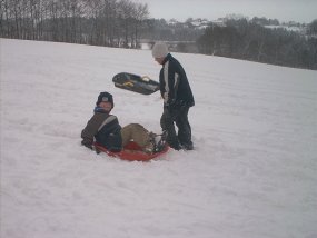 Die Klasse 5a am Fachtag 2003 im Wintersportgebiet