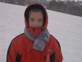 Die Klasse 5a am Fachtag 2003 im Wintersportgebiet